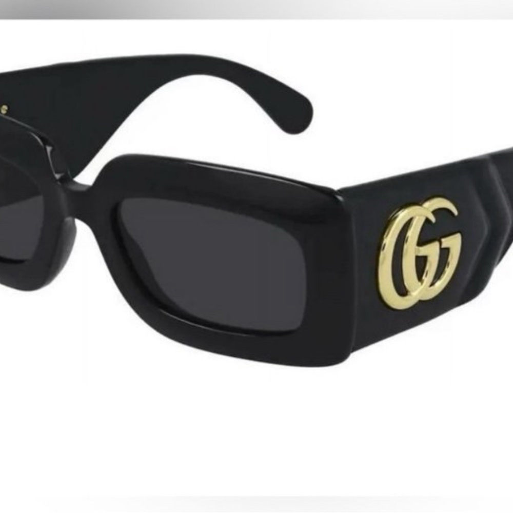 Gucci Black Sunglasses with Gold Logo